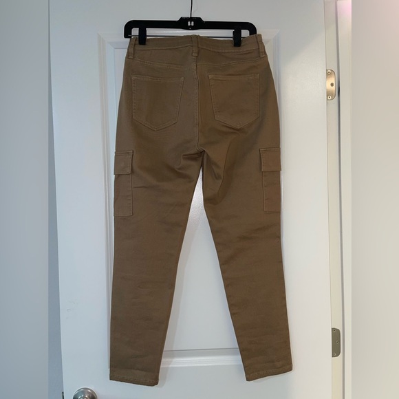 Dark khaki Slim cargo pants - Picture 3 of 5